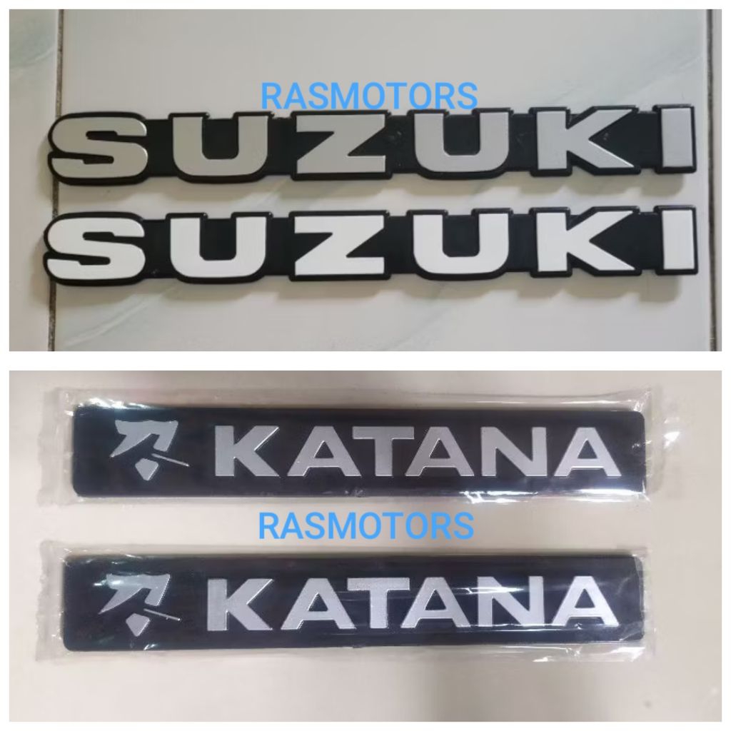 satu set logo emblem KATANA + logo emblem SUZUKI untuk mobil katana