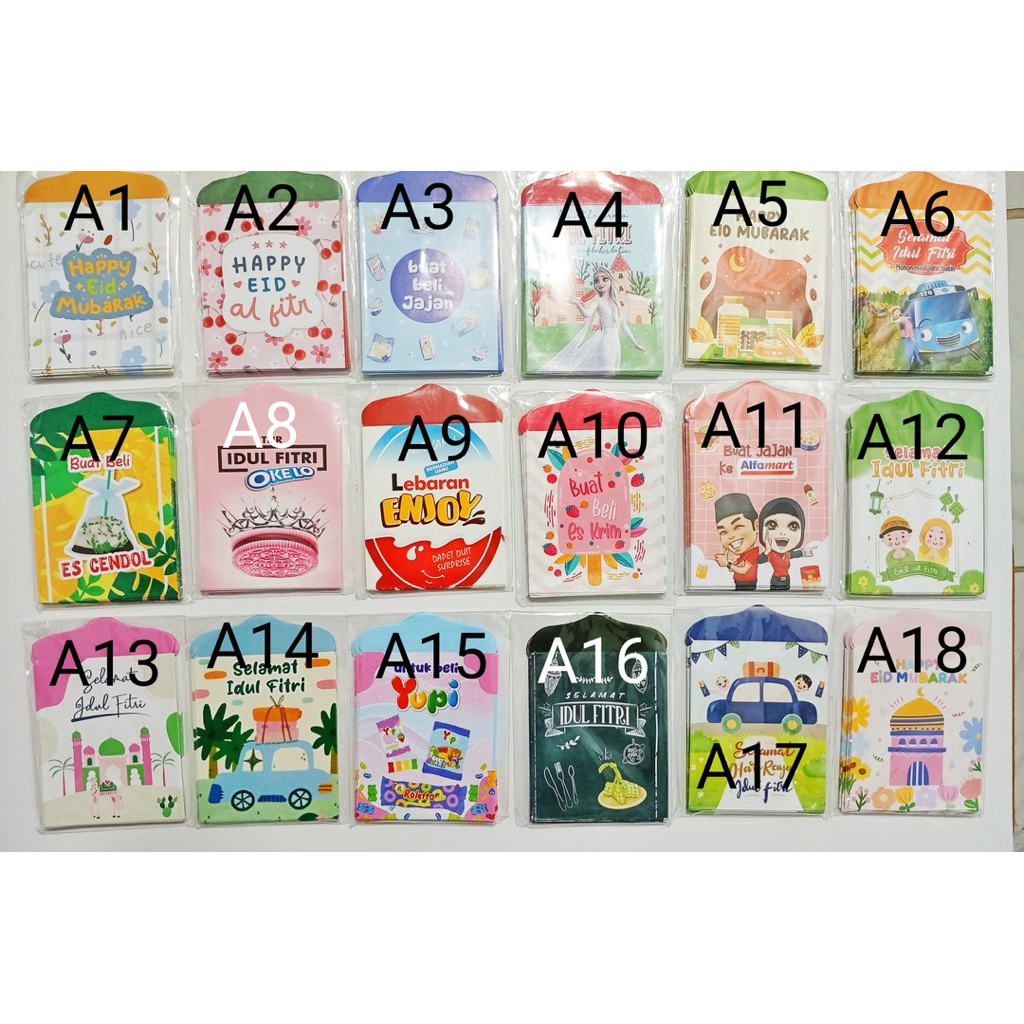 Amplop Lebaran 2026 Motif Kecil (random)