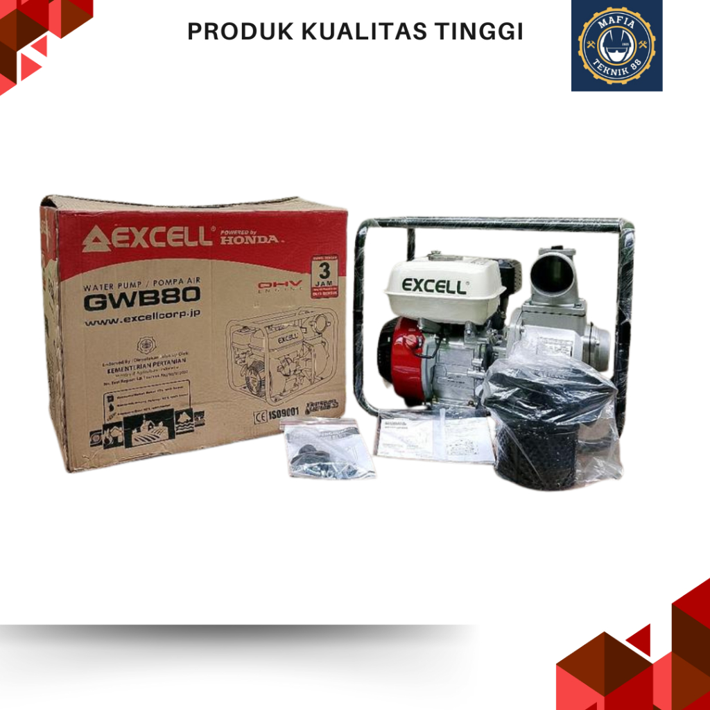 Mesin Pompa Air 3 Inch HONDA EXCELL GWB80 / Mesin Pompa Air Irigasi 3 Inch HONDA EXCELL GWB80