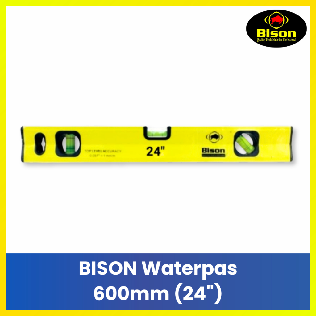 BISON Waterpas 24" 600mm Original - Alat Pertukangan Bangunan Proyek & Mebel