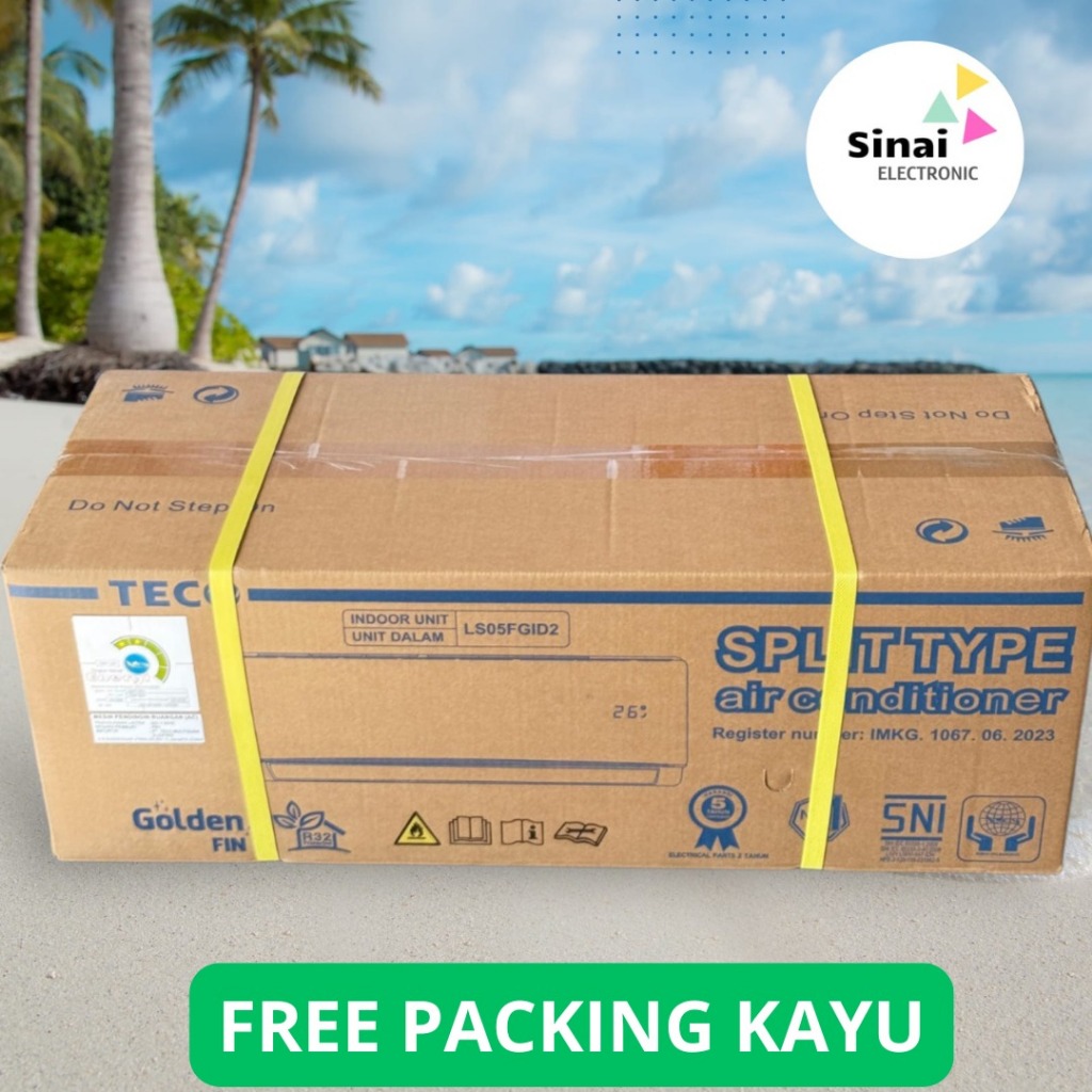 Indoor Ac baru TECO 1/2 pk - 2,5 pk Barang Baru Segel Resmi plus Remote Ada LED Suhu dan sudah Titan