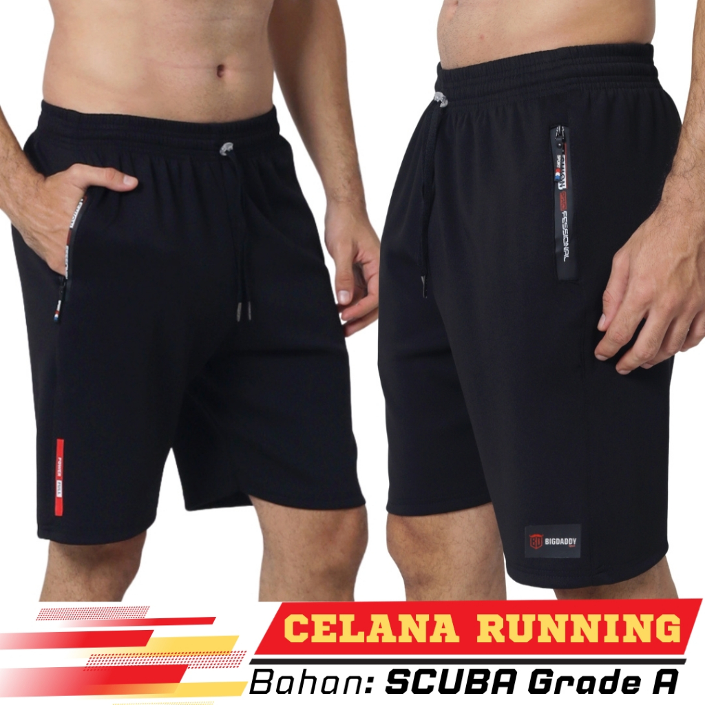 BIGDADDY Sports - Celana Running Pria - Celana Pendek Olahraga Sport Short Pant Gym