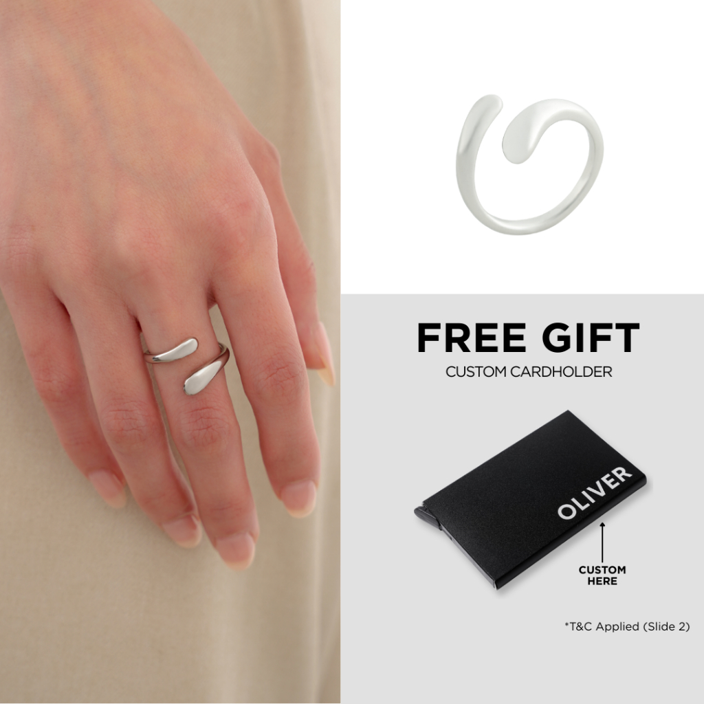 Kuze Original Cincin Wanita Stainless Steel Anti Karat - Luna Ring