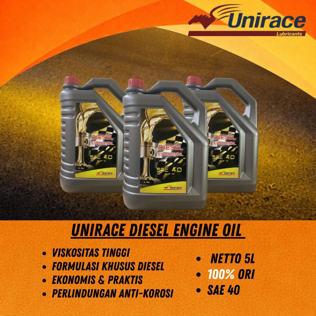 Oli Diesel unirace sae 40 5L / Unirace diesel sae 40