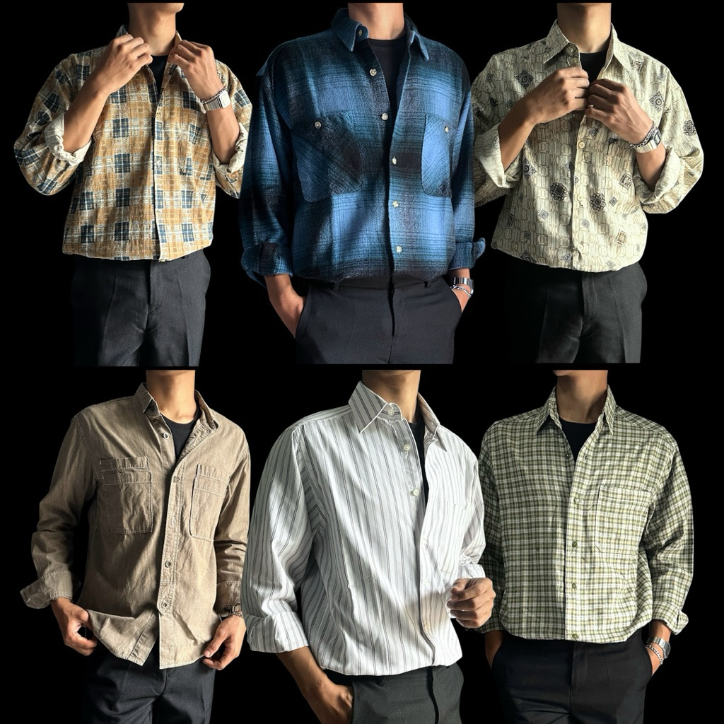 KEMEJA VINTAGE, FLANEL VETERANO, KEMEJA BOXY, KEMEJA SALUR