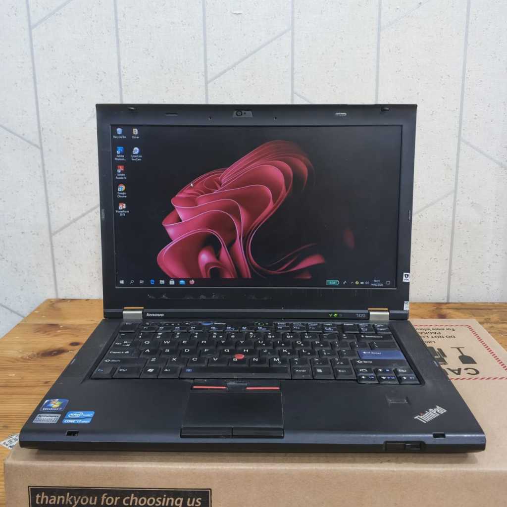Laptop Thinkpad T420, Core i7-2620M, #Dualvga, Ram 4/500gb, Lengkap, Black