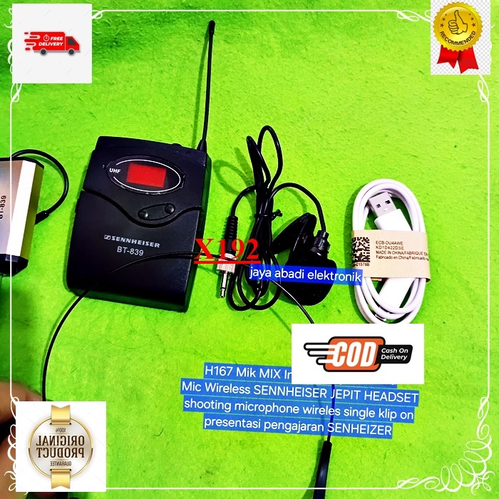 X192 Mic Wireless SENNHEISER Mik MIX Imam Masjid kamera   JEPIT HEADSET shooting microphone wireles 
