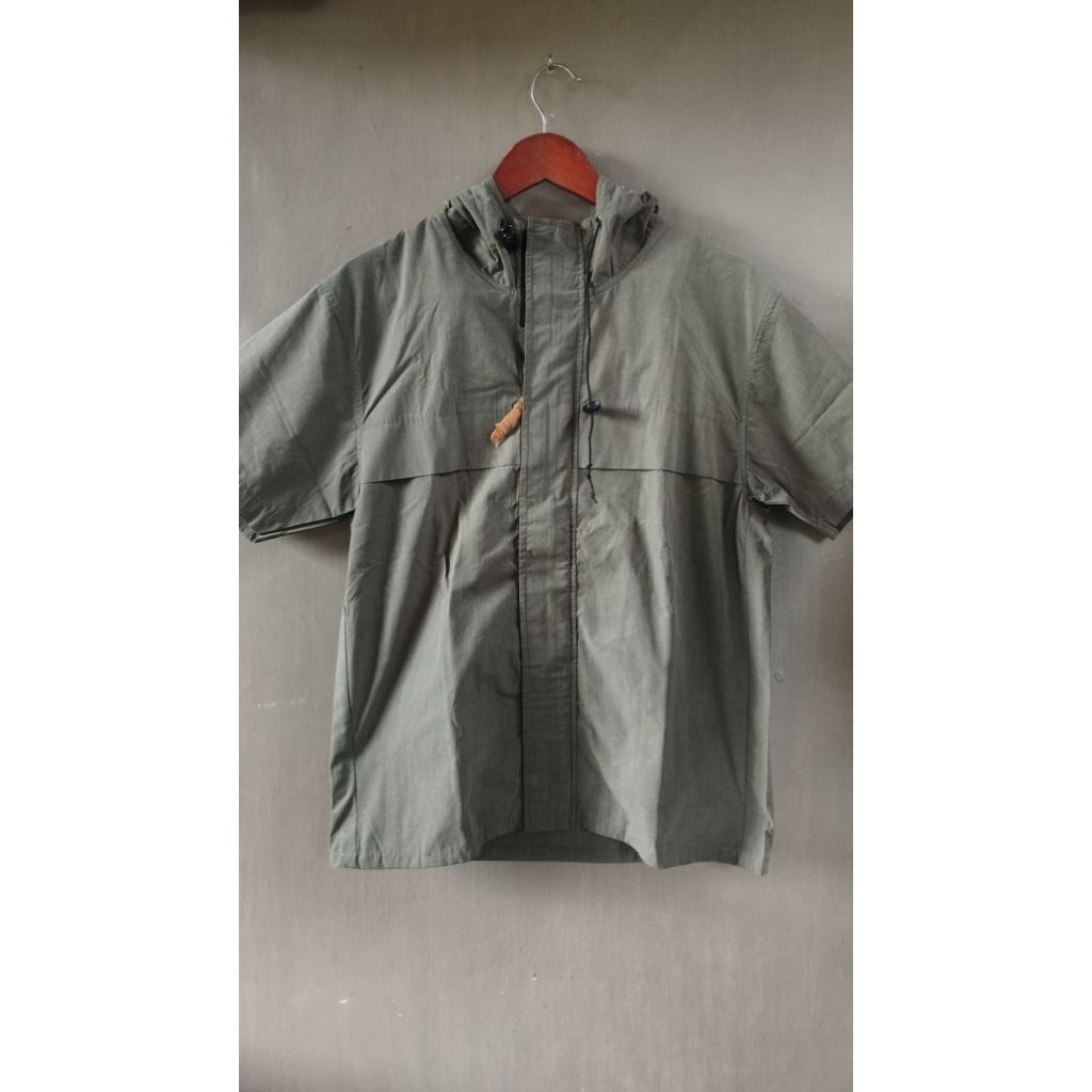 Kemeja Hoodie Outdoor/Daily Wear Style Korea - Outerwear Pria Lengan Pendek-PL