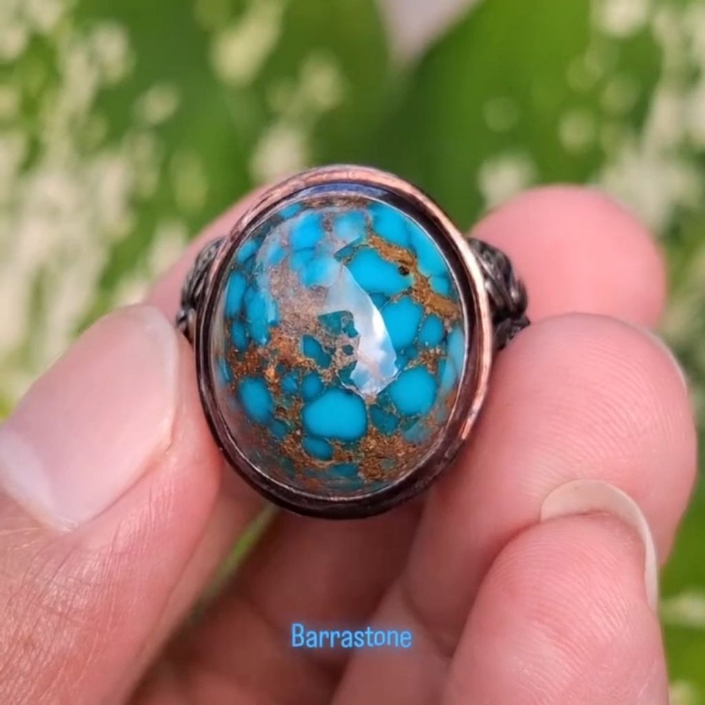 Batu Pirus Persia Urat Emas Lawasan Ceplok