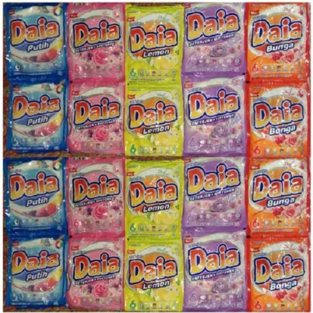 (1 RENCENG ISI 6 PCS) daia soklin deterjen renceng 500-an sachet 23 gr (eceran)