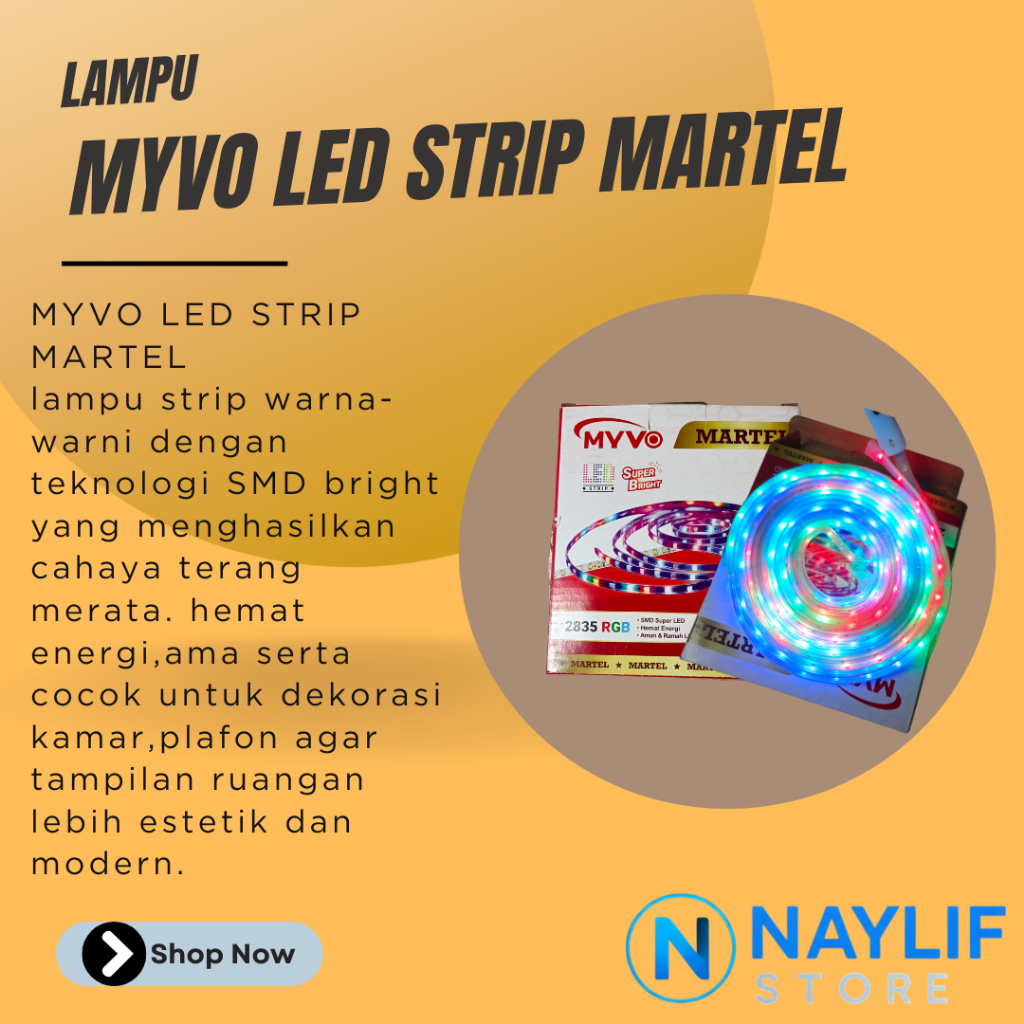 LAMPU MYVO LED STRIP MARTEL-2835 RGB