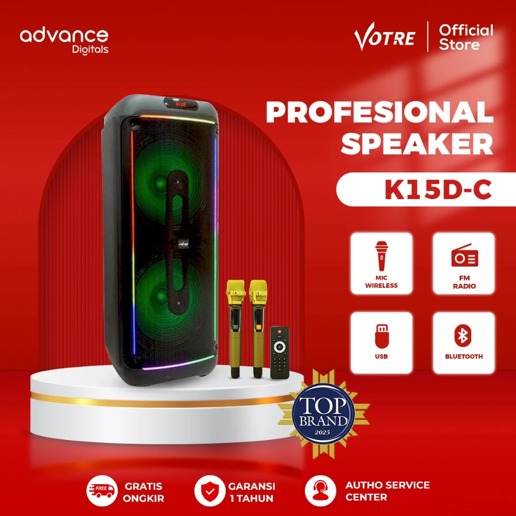 Advance K-15DC Speaker Professional Battery System 15 Double