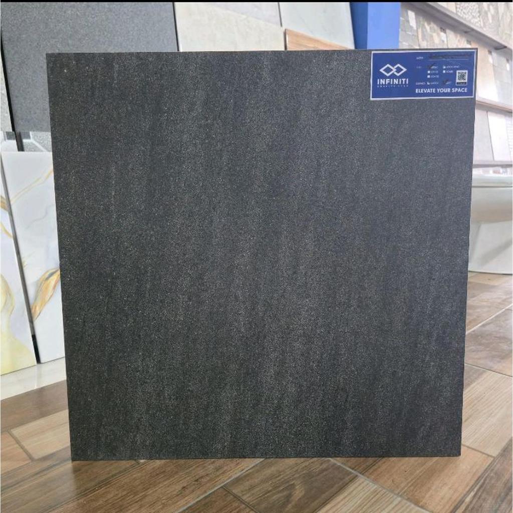 Granit INFINITI Sandstone Black 60x60 – Granit Lantai Premium Motif Batu Alam, Elegan & Tahan Lama