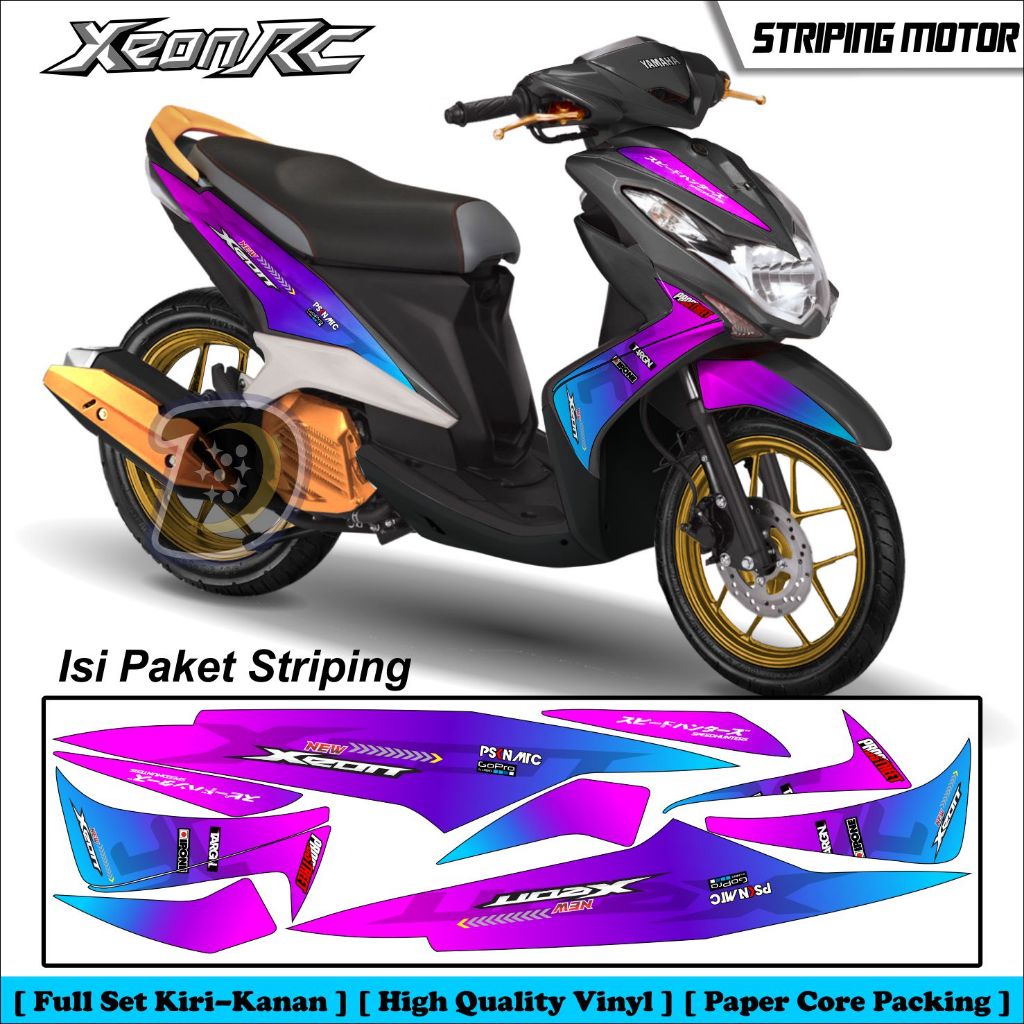 Stiker Motor Xeon Rc Striping lis Xeon Rc Striping Motor Xeon Rc Bunglon