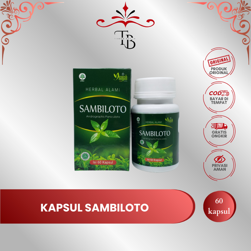 KAPSUL SAMBILOTO - Isi 60 Kapsul BPOM INAYAH – Ekstrak Sambiloto Alami | Herbal Original