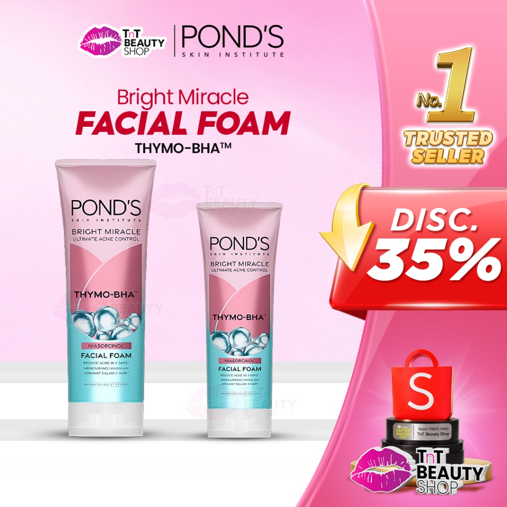 Ponds  Acne Solution Facial Foam 100Gr - 50Gr | Pond'S Facial Wash Acne Solution - Sabun Muka Jerawa