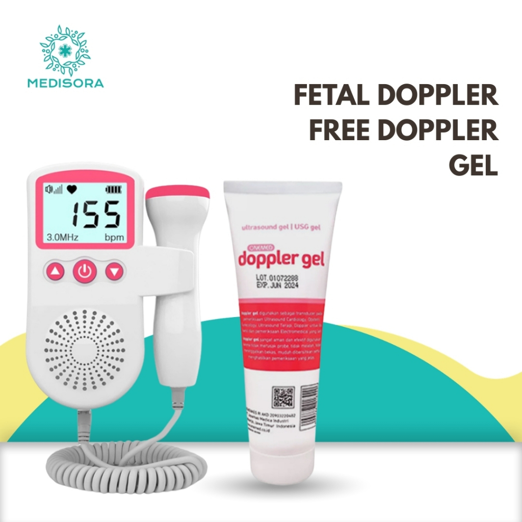 Fetal Doppler Pendetaksi Detak Jantung Janin + Free Gel Ultrasound Dan Baterai / Fetal Doppler Taff 