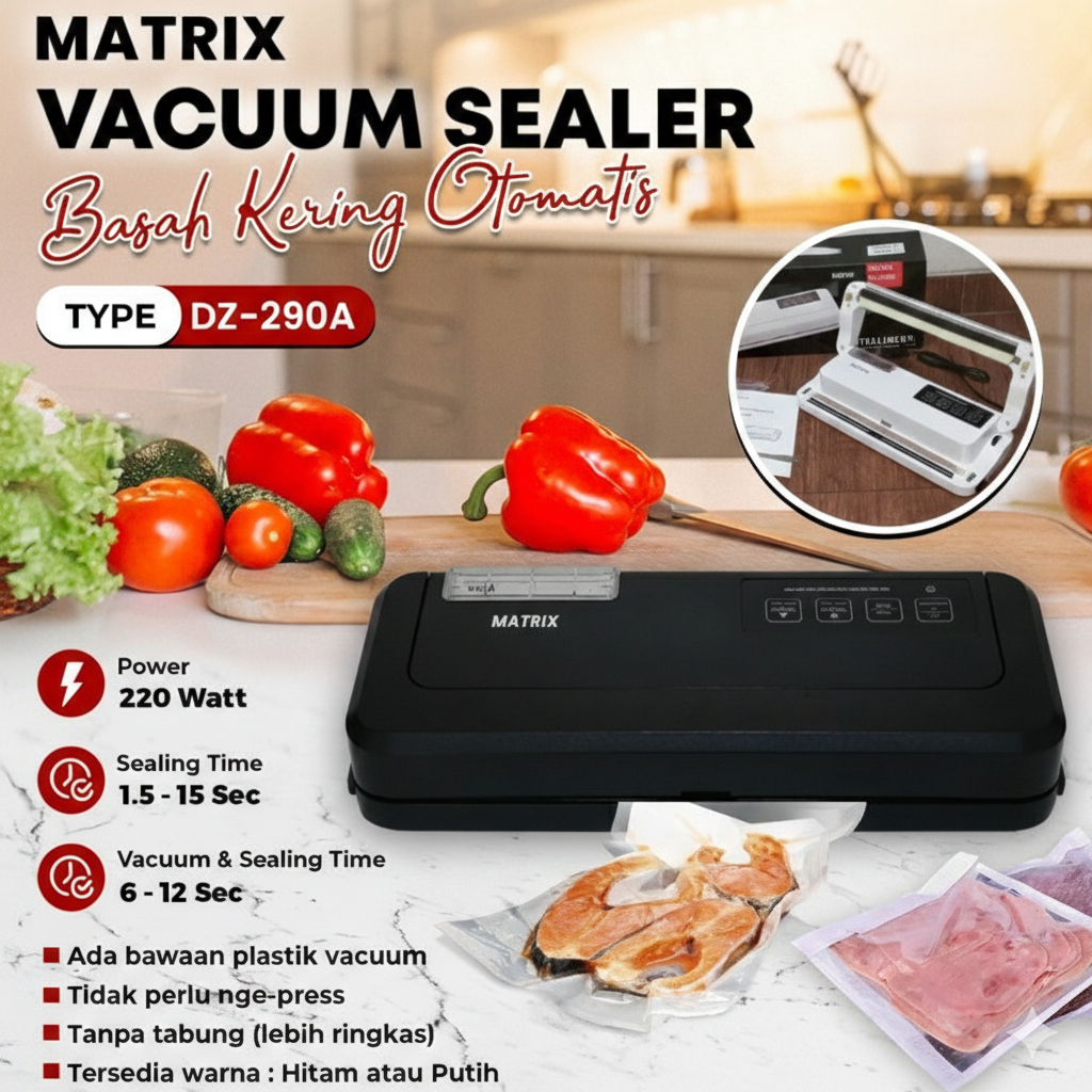 MATRIX Vacuum Sealer makanan Basah Kering Vacuum Sealer Basah kering DZ-290A DZ290A MATRIX