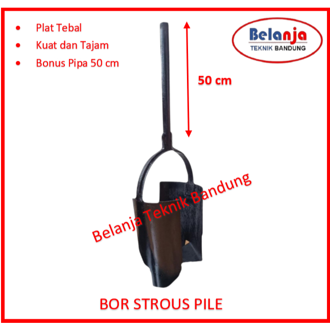 Mata Bor Pile Manual Diameter 35cm Mata Bor Stros Pile untuk Bor Pondasi Tanah