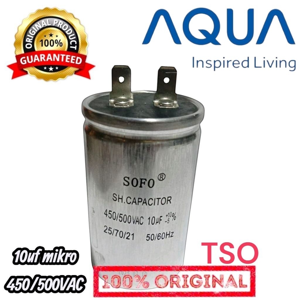 ORIGINAL Kapasitor SOFO Mesin Cuci AQUA Top Loading (Bukaan Atas) | Capasitor Mesin Cuci AQUA Top Lo