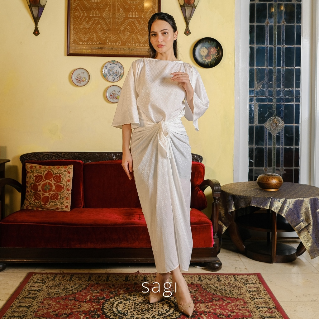 SAGI - Kairo Wrap Kaftan Dress | Gaun Maxi Turki Mewah Premium | Baju Gamis Ramadan Lebaran Wanita
