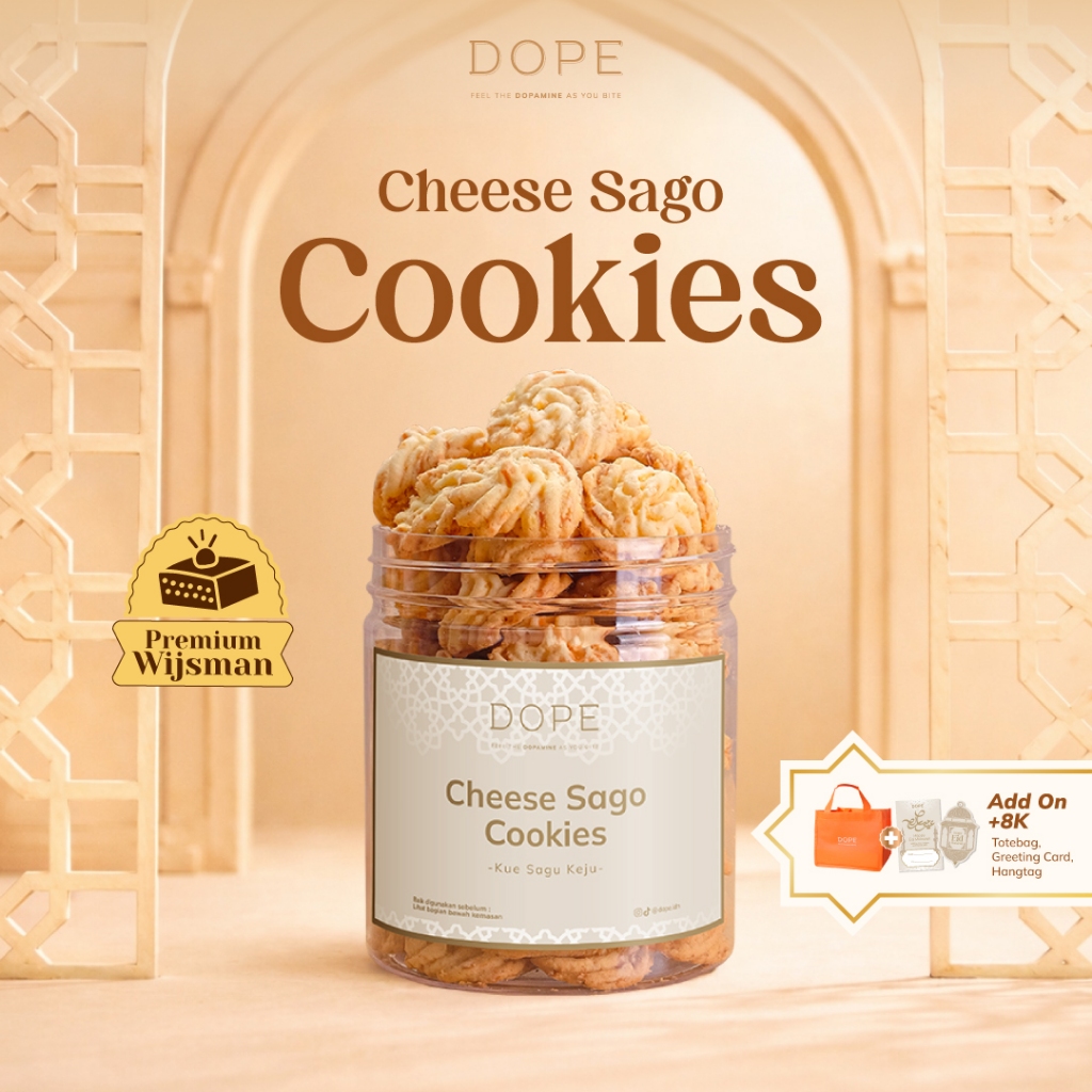 DOPE Sagu Keju / Kue Kering Sagu  Wijsman Keju Premium Camilan Kue Kering Sagu Keju