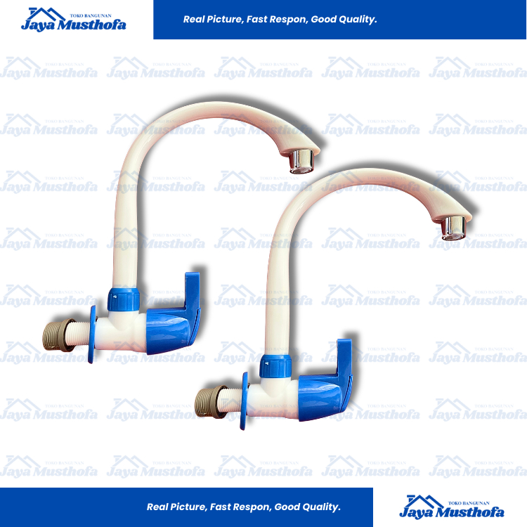 KRAN ANGSA PLASTIK NEVADA - keran air cuci piring / wastafel plastik pvc - tembok - bebek Merek NEVA