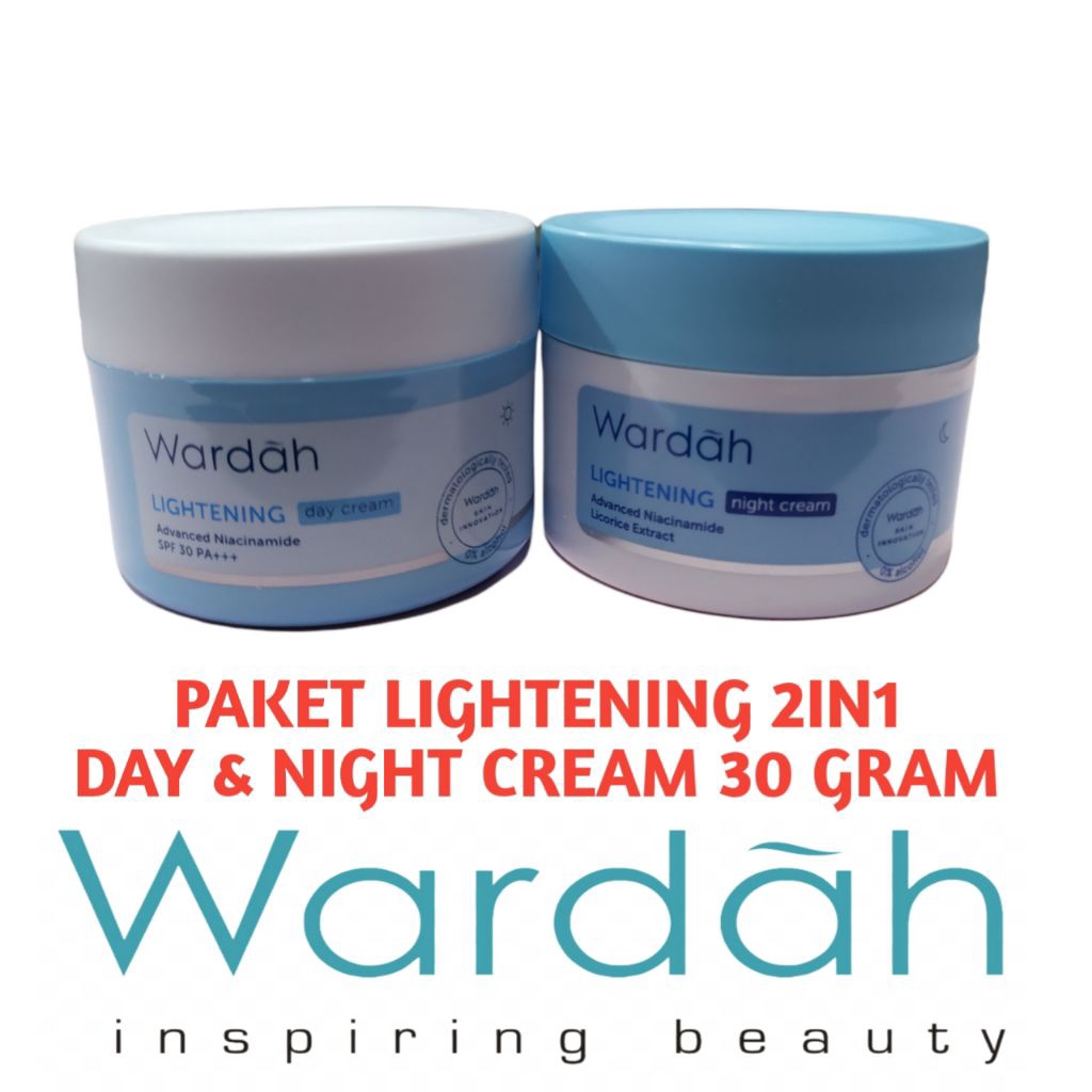 WARDAH LIGHTENING DAY CREAM/ NIGHT CREAM 30 GRAM/ KRIM WARDAH SIANG DAN MALAM 30 GRAM MANGKOK