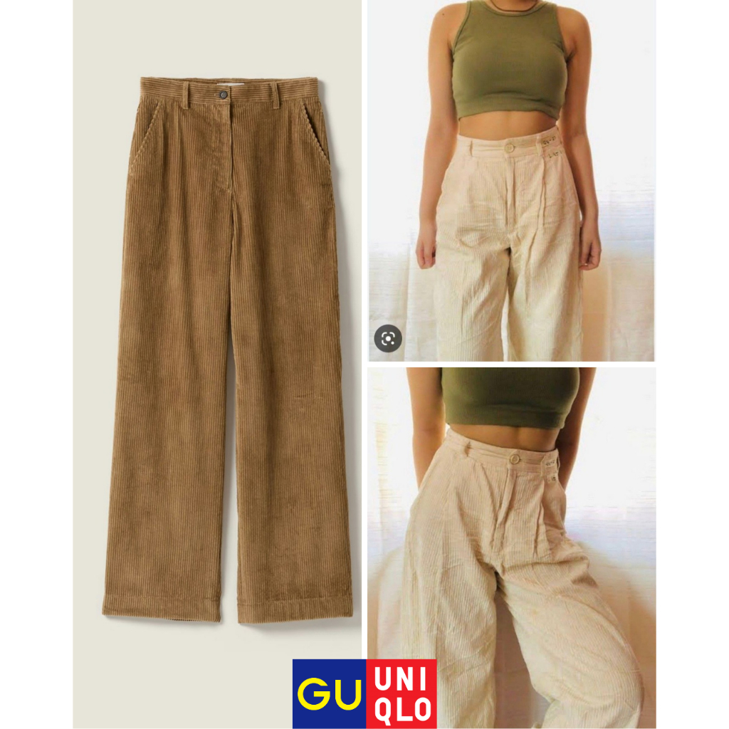 GU UNIQLO Kulot Corduroy Straight Pants