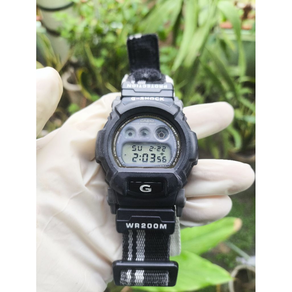 (Harga Net) Jam Tangan Casio G-Shock DW-002 Tough Label Original Vintage Rare Bezel Aftermarket Mesi