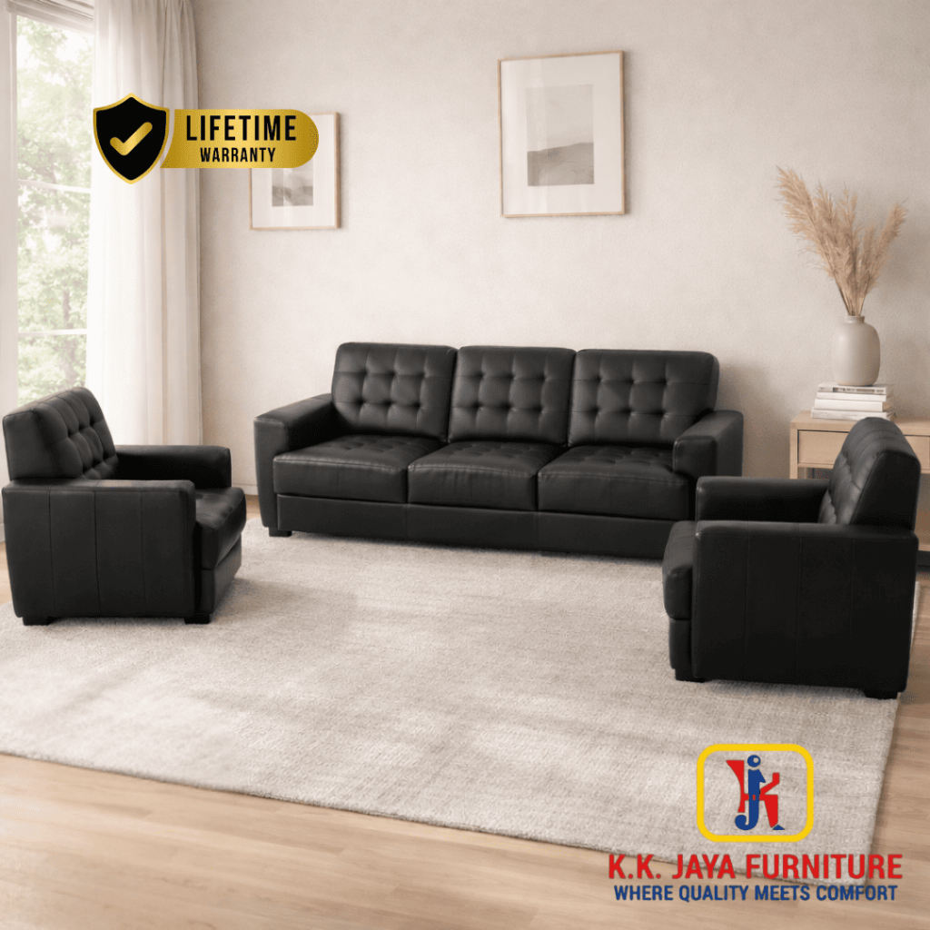 Sofa Set Tamu 060-321 Garansi Seumur Hidup DDK Safira Black By Meidy Sofa Tempat Duduk Kursi Ruang T