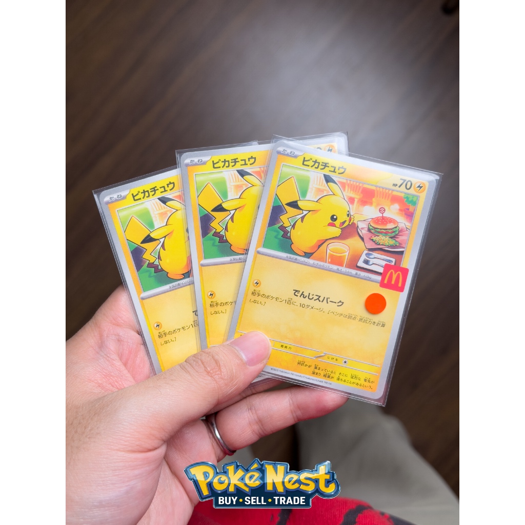 Kartu Pokemon Promo Pikachu MCD 3 Bundle