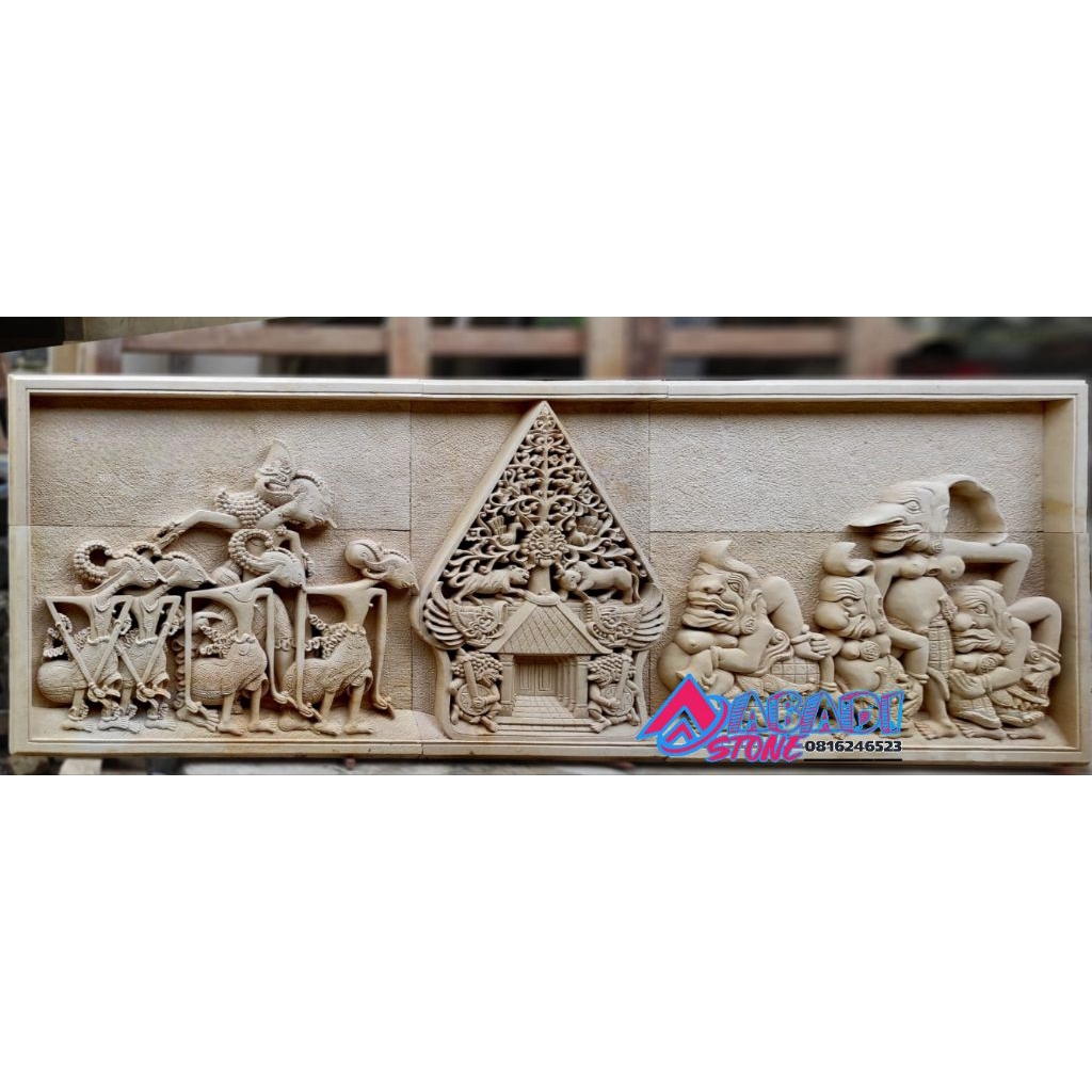 wayang Pandawa punokawan tempel dinding patung dekorasi