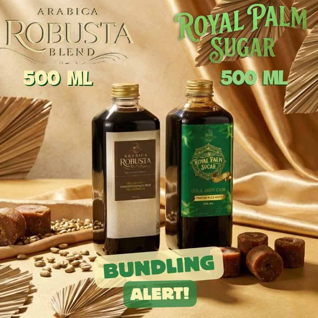 BUNDLING ARABICA ROBUSTA BLEND ESPRESSO CONCENTRATED & ROYAL PLAM SUGAR 500 ML | Espresso Cair 500 m