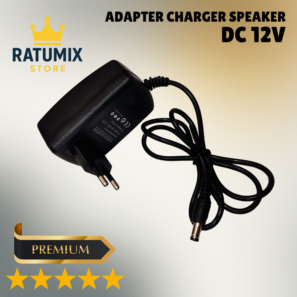 Adaptor Charger Speaker DC 12V Premium – Power Supply Speaker Aktif Portable 12 Volt