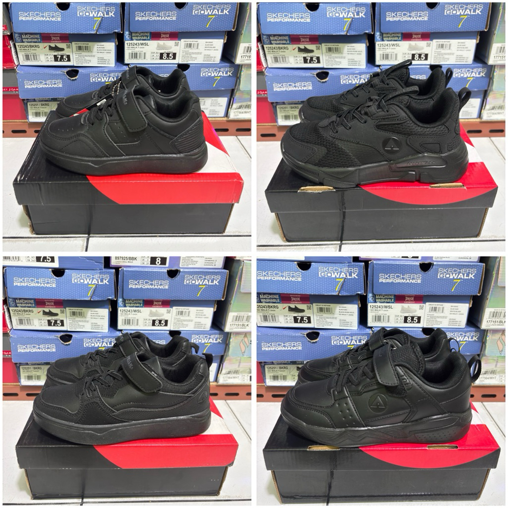 AIRWALK JR HITAM SEPATU SEKOLAH