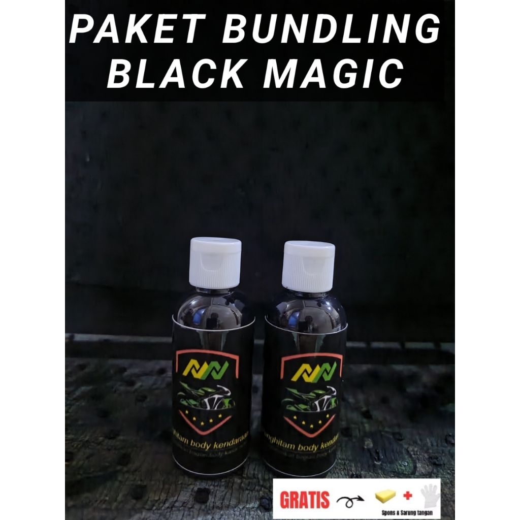 penghitam body kasar motor efek daun talas / black magic