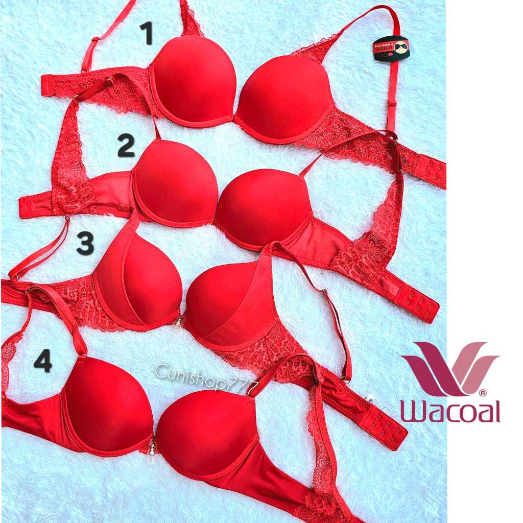 BRA WACOAL SEXY RED LACE PAKAI KAWAT 32B 32C 34A 34C 36A 38C ib 4448 4491 4492 4481 BH RENDA