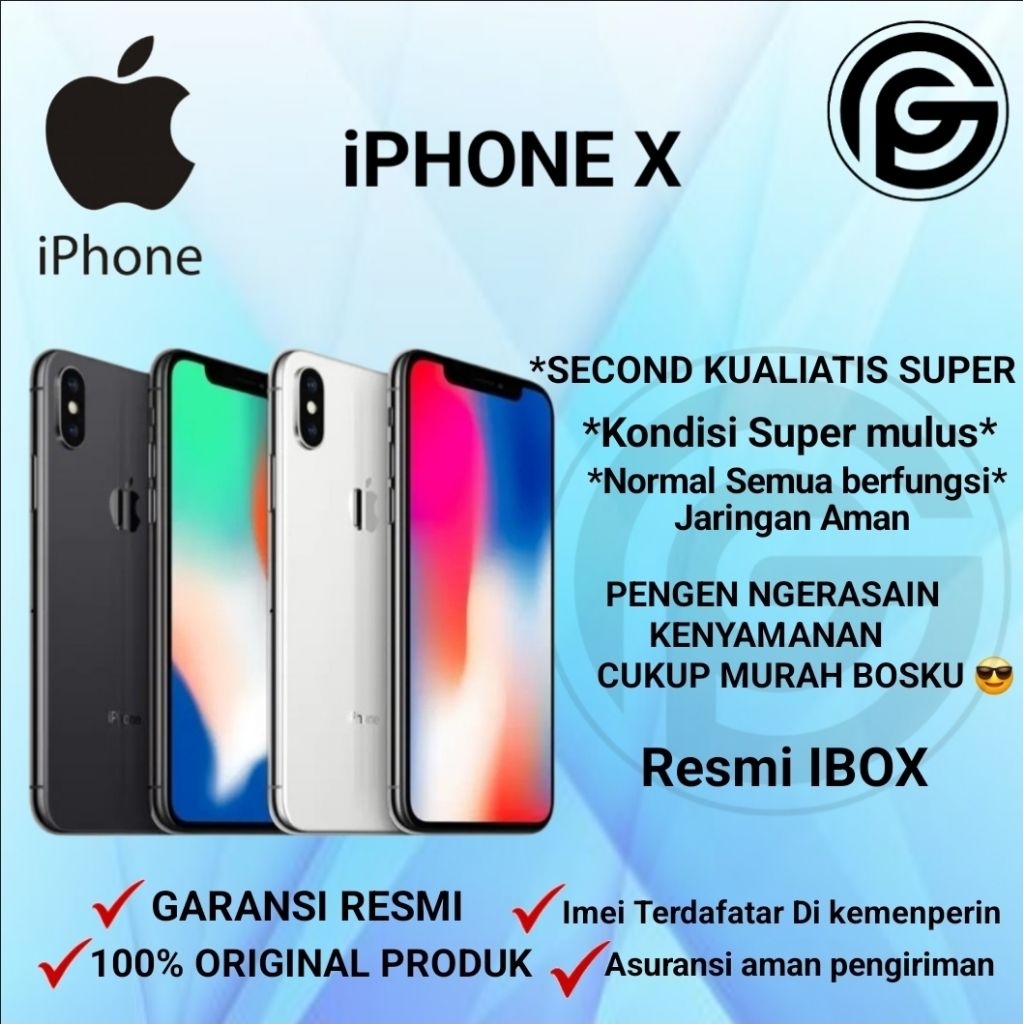 iPhone X 256GB Garansi Resmi Ibox 100% Original
