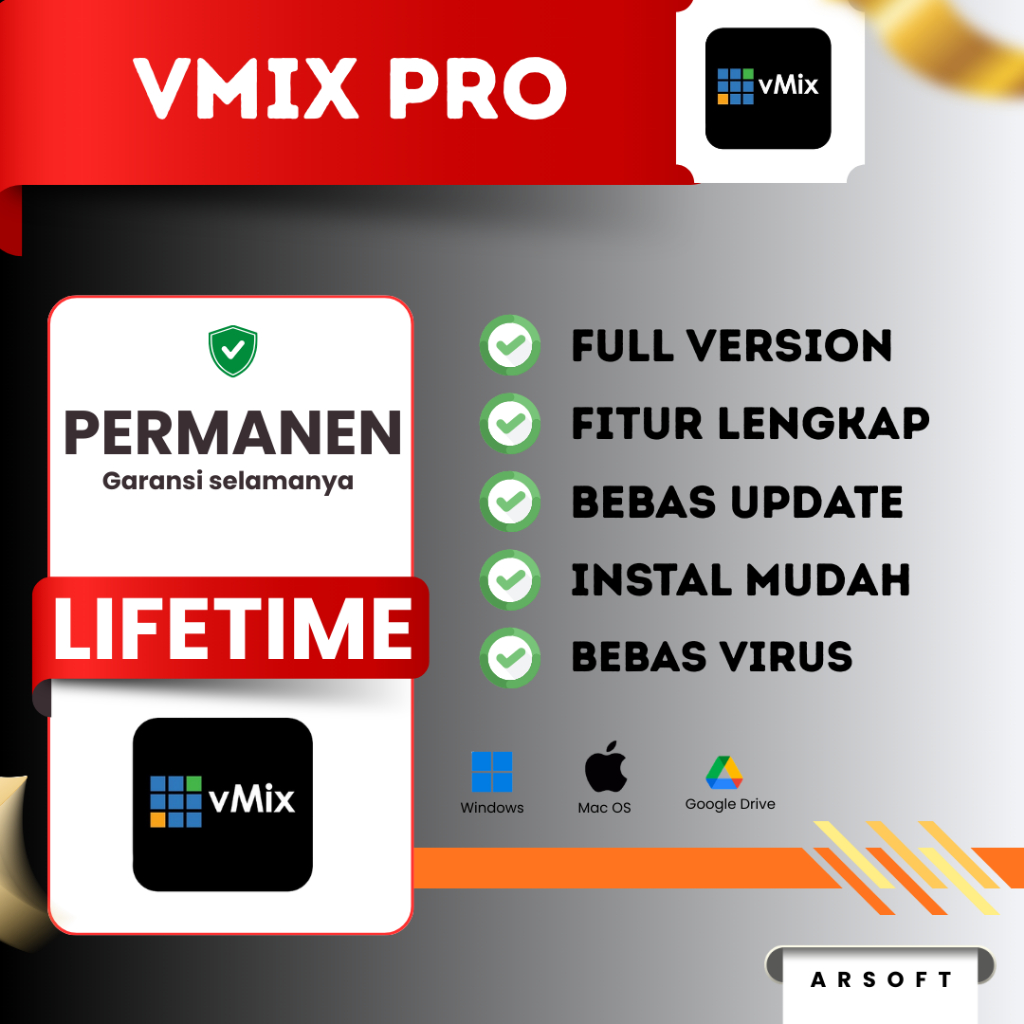 Vmix Pro 28 Full Version Original No Trial Lifetime + Panduan Instalasi (WIN) | Version 23 / 24 / 25