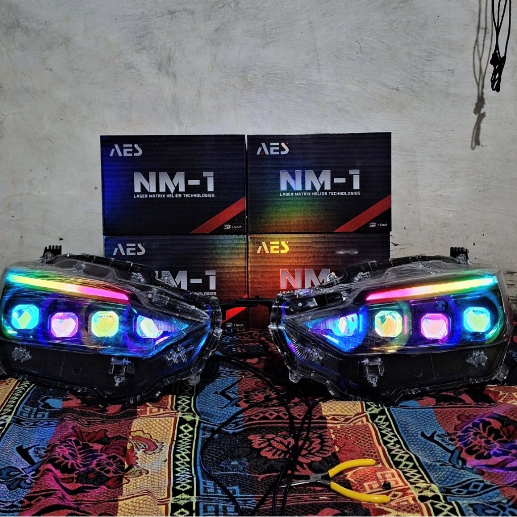 Headlamp AGYA Facelift New Custom Biled Matrix