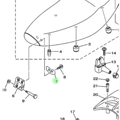 plat jok Yamaha F1Zr original cabutan
