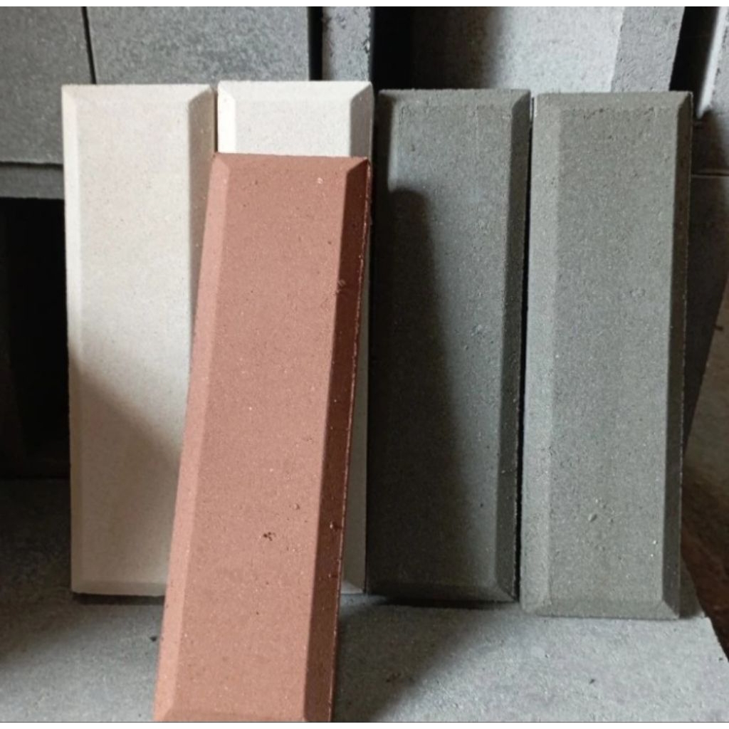 bata tempel bevel/bata tempel/3 varian warna abu, putih, merah