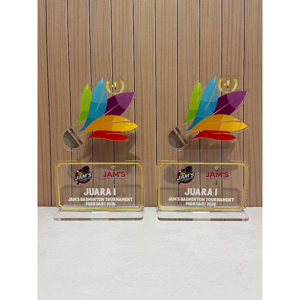 Plakat Badminton Plakat Bulutangkis Piala Badminton Piala Bulutangkis Akrilik