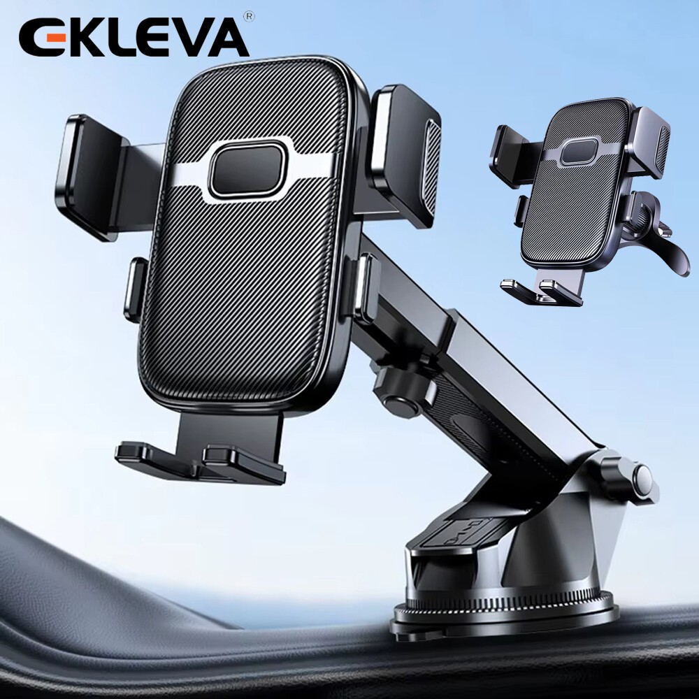 EKLEVA Dudukan HP Mobil Holder Dashboard Penyesuaian Otomatis Kunci Super Stabil