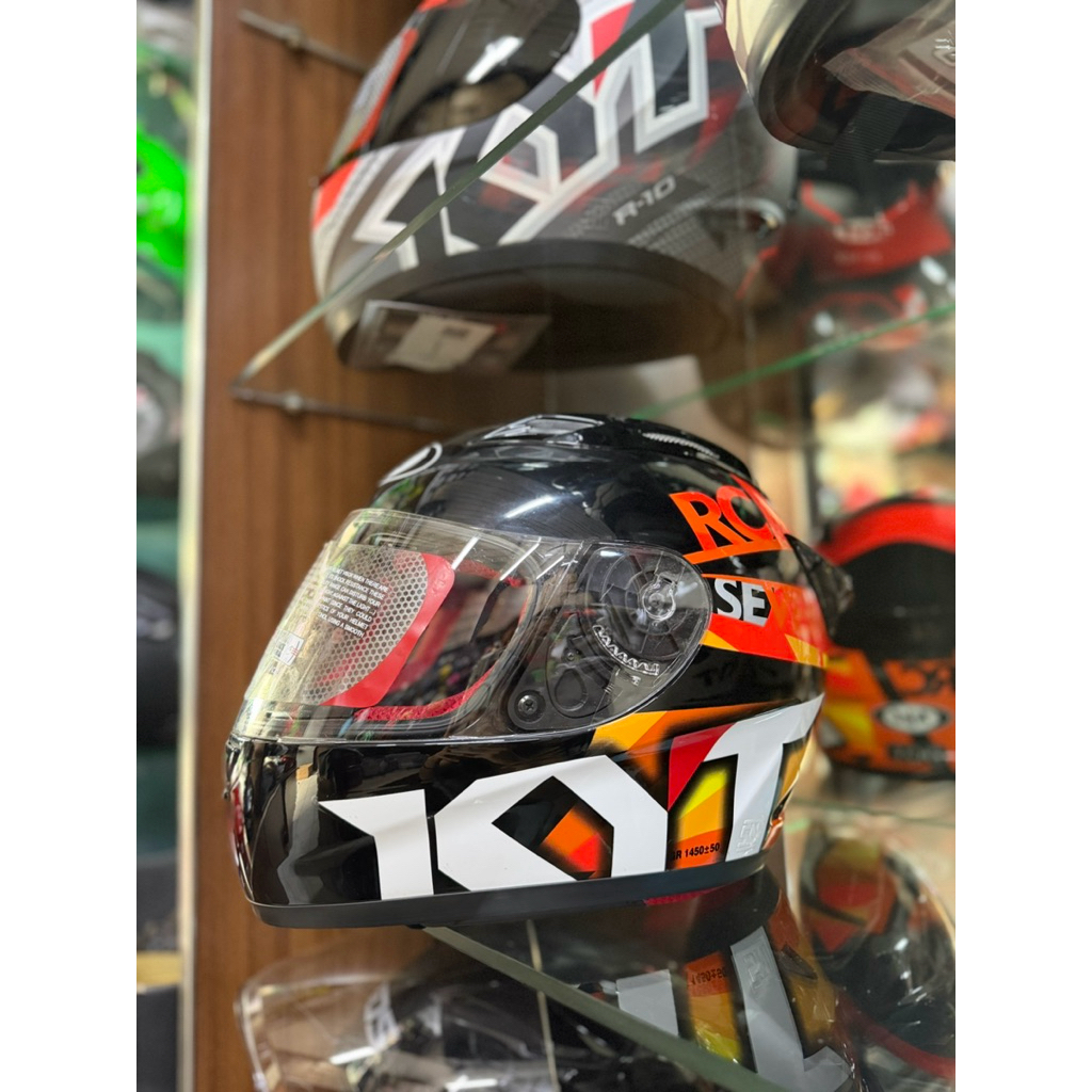 Helm KYT RC7 Motif #19 Black Orange Glossy