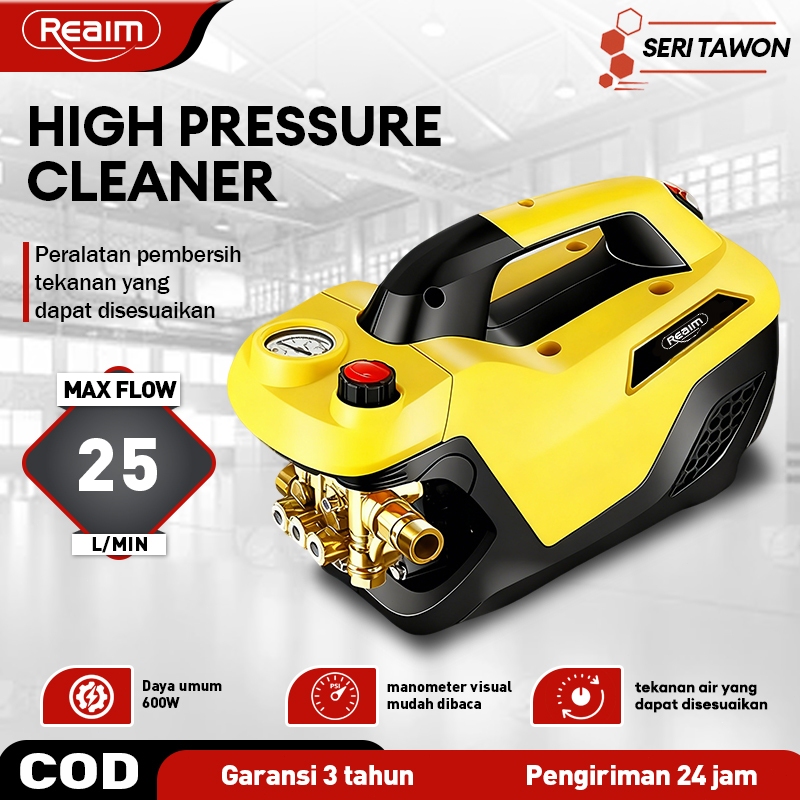 REAIM Jet Cleaner Semprotan Cuci Motor Mesin Cuci Motor Mobil REAIM 600W Motor Induksi Auto Stop 2