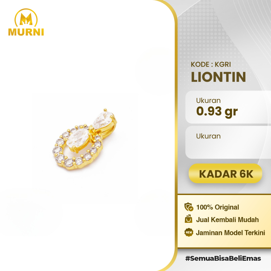 Murni Liontin Classic Oval Spark KGRI 6K Toko Murni Bekonang
