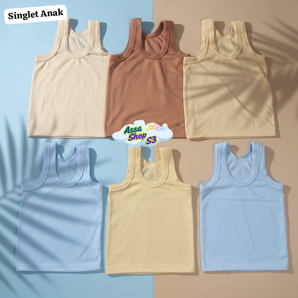 Singlet / kaos sangsang / kaos daleman anak dan tanggung unisex - fashion