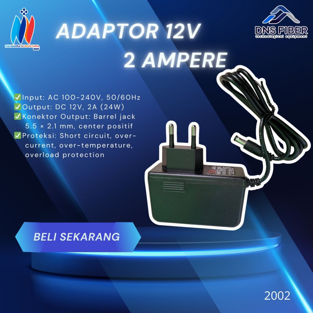 ADAPTOR 12V 2 AMPERE